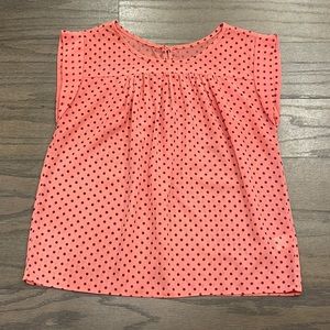 Francesca’s Pink Polka Dot Shell - Size L